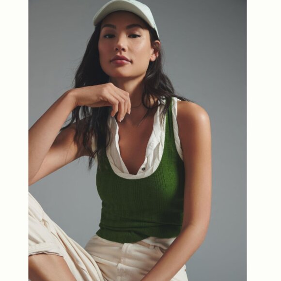 Brand New Pilcro Ribbed Racerback Tank - Picture 4 of 9